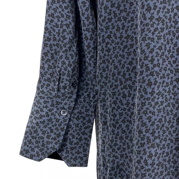 Equipment Femme Cadence Dress Large Floral Print 100% Silk Tunic Shift Dress - Picture 7 of 11